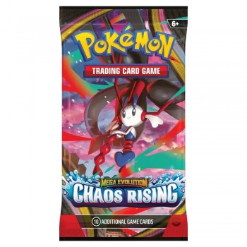Pokemon Mega Evolution: Chaos Rising Booster kortų papildymo pakuotė 1 vnt.